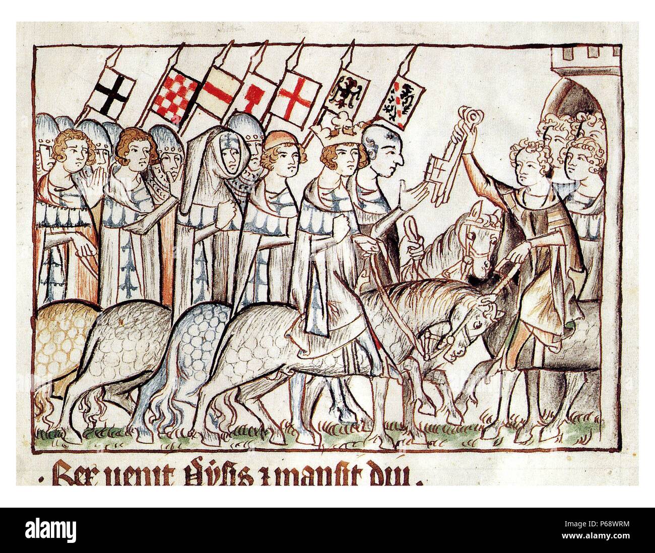 Enrico VII (1275 - 1313] Re di Germania (o Rex Romanorum) dal 1308 e imperatore del Sacro Romano Impero a partire dal 1312. Egli è stato il primo imperatore della casa di Lussemburgo. Foto Stock