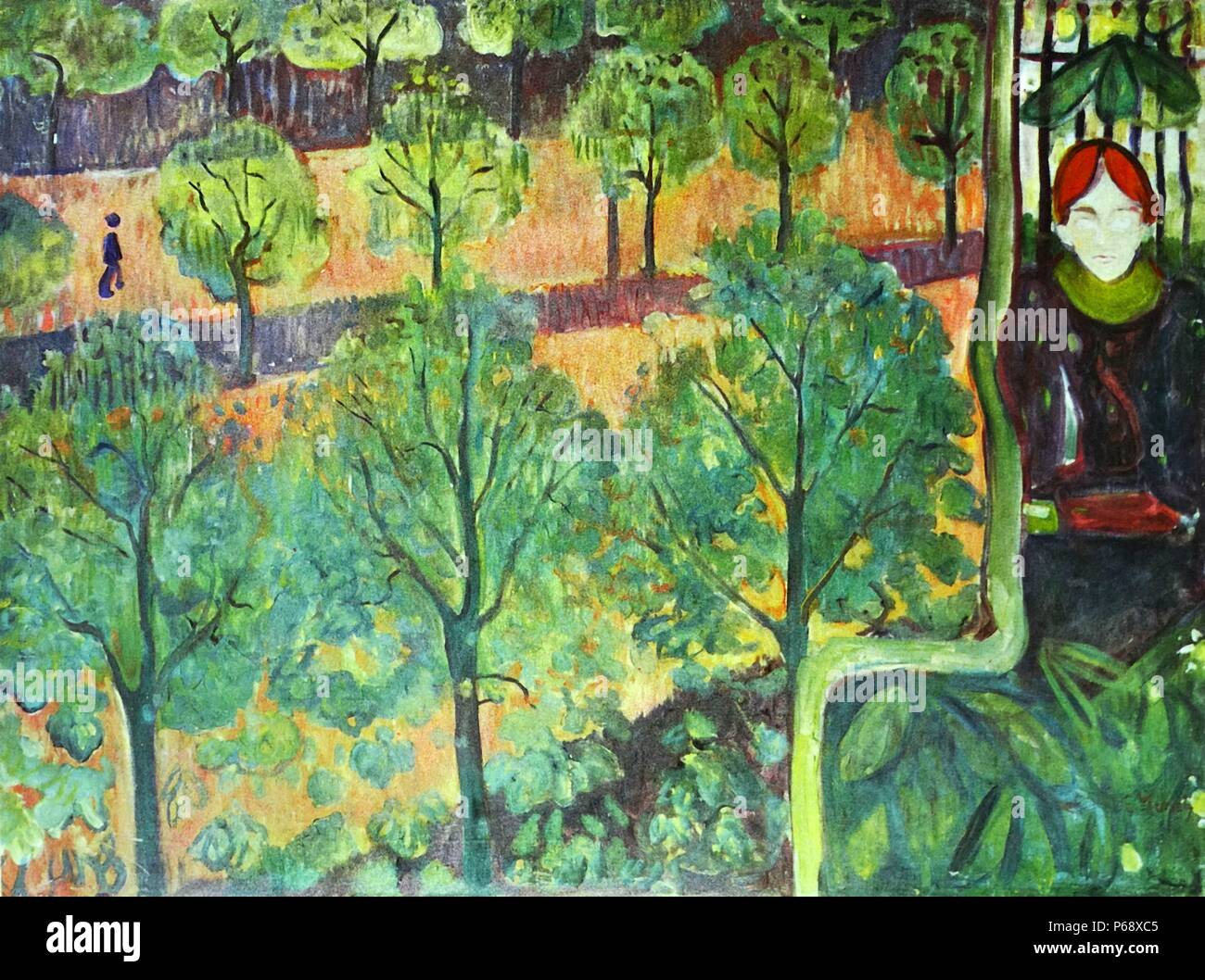 Lavoro intitolato Paris Boulevard dall'artista norvegese Edvard Munch (1863-1944). Questo lavoro è stato prodotto nel 1896. Foto Stock