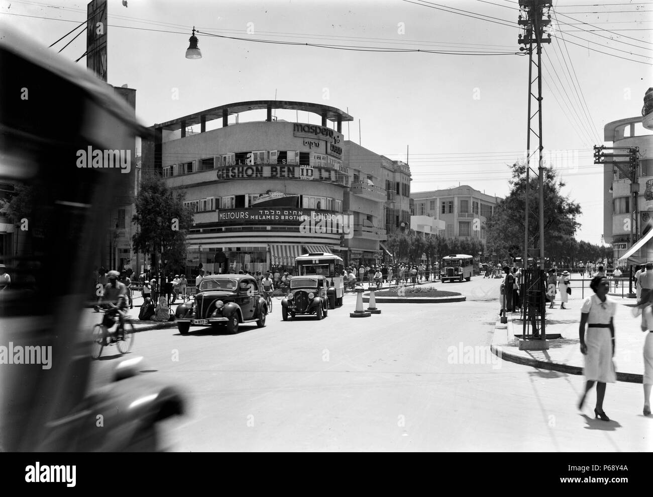 Fotografia di Allenby Street a Tel Aviv. Datata 1936 Foto Stock