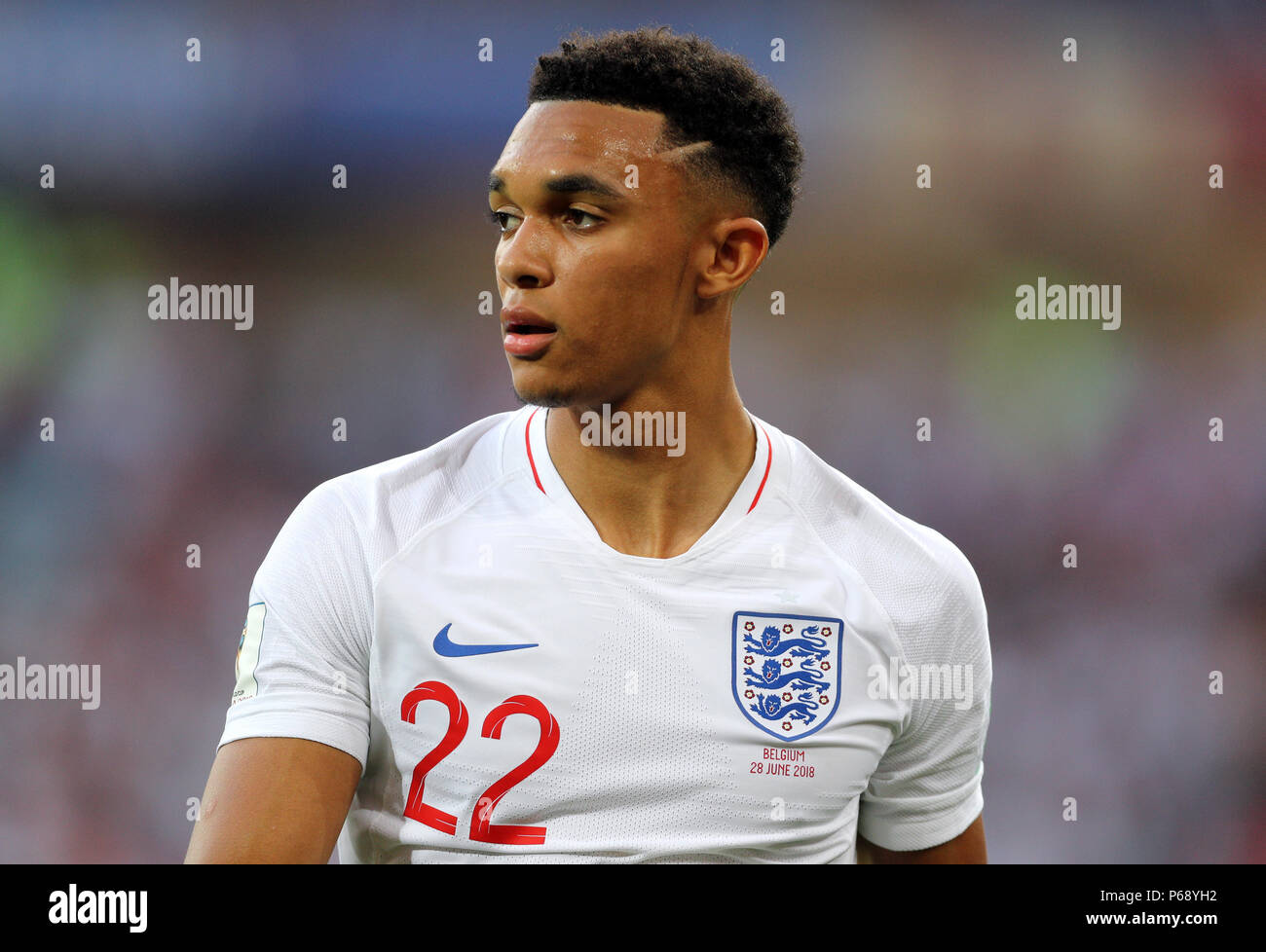 L'Inghilterra del Trento Alexander-Arnold durante la Coppa del Mondo FIFA Gruppo G corrispondono a Kaliningrad Stadium. Foto Stock