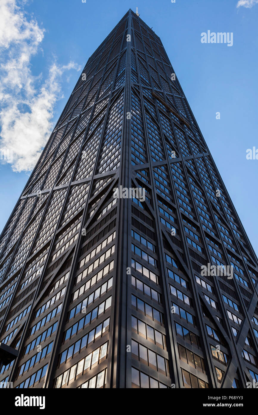 La torre di John Hancock Michigan Avenue Chicago Foto Stock