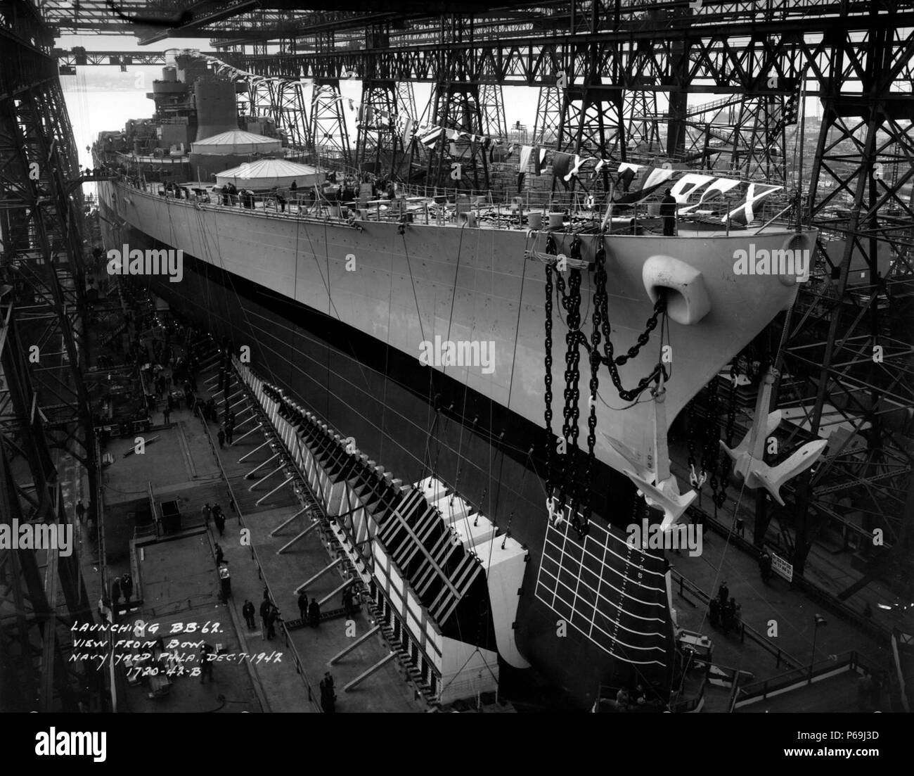 19-LCM-BB62-C4-170-42-B-lancio BB-62 vista da prua (2). Foto Stock