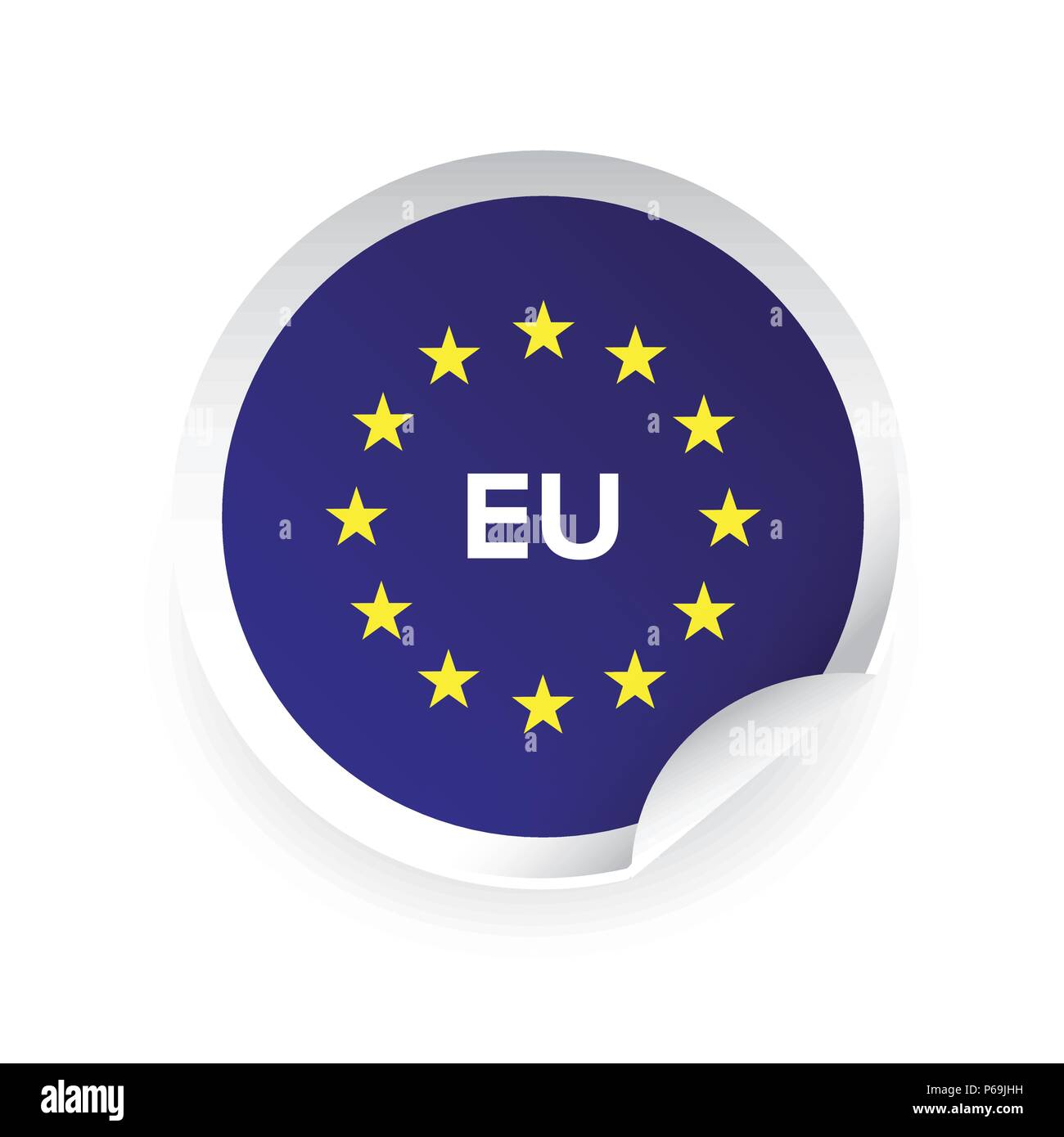Ue - Unione europea adesivo del logo Illustrazione Vettoriale