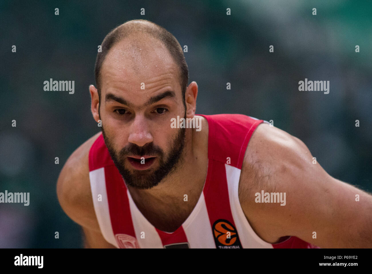 Ritratto di Vasilis Spanoulis durante la Turkish Airlines Euroleague stagione 2017-18 giochi in Grecia Foto Stock