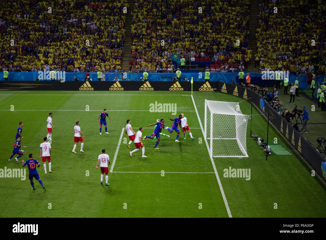 Colombia sconfigge la Polonia alla Coppa del Mondo di Russia 2018 a Kazan Arena il 25 giugno 2018. Foto Stock