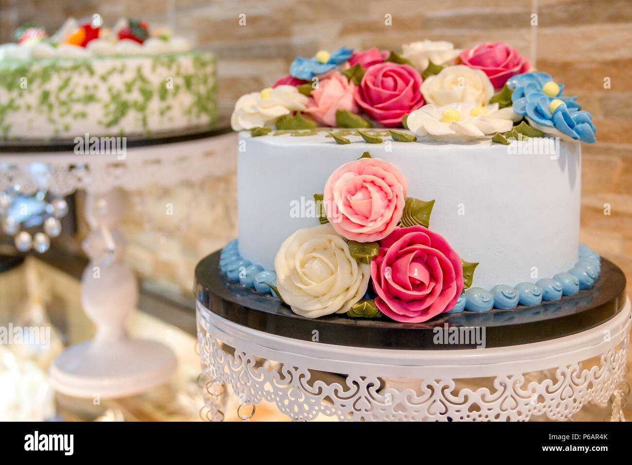 Un modello di torta Foto Stock