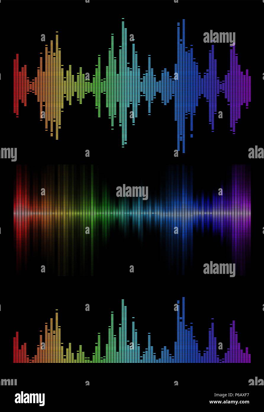 Musica onde sonore Illustrazione Vettoriale