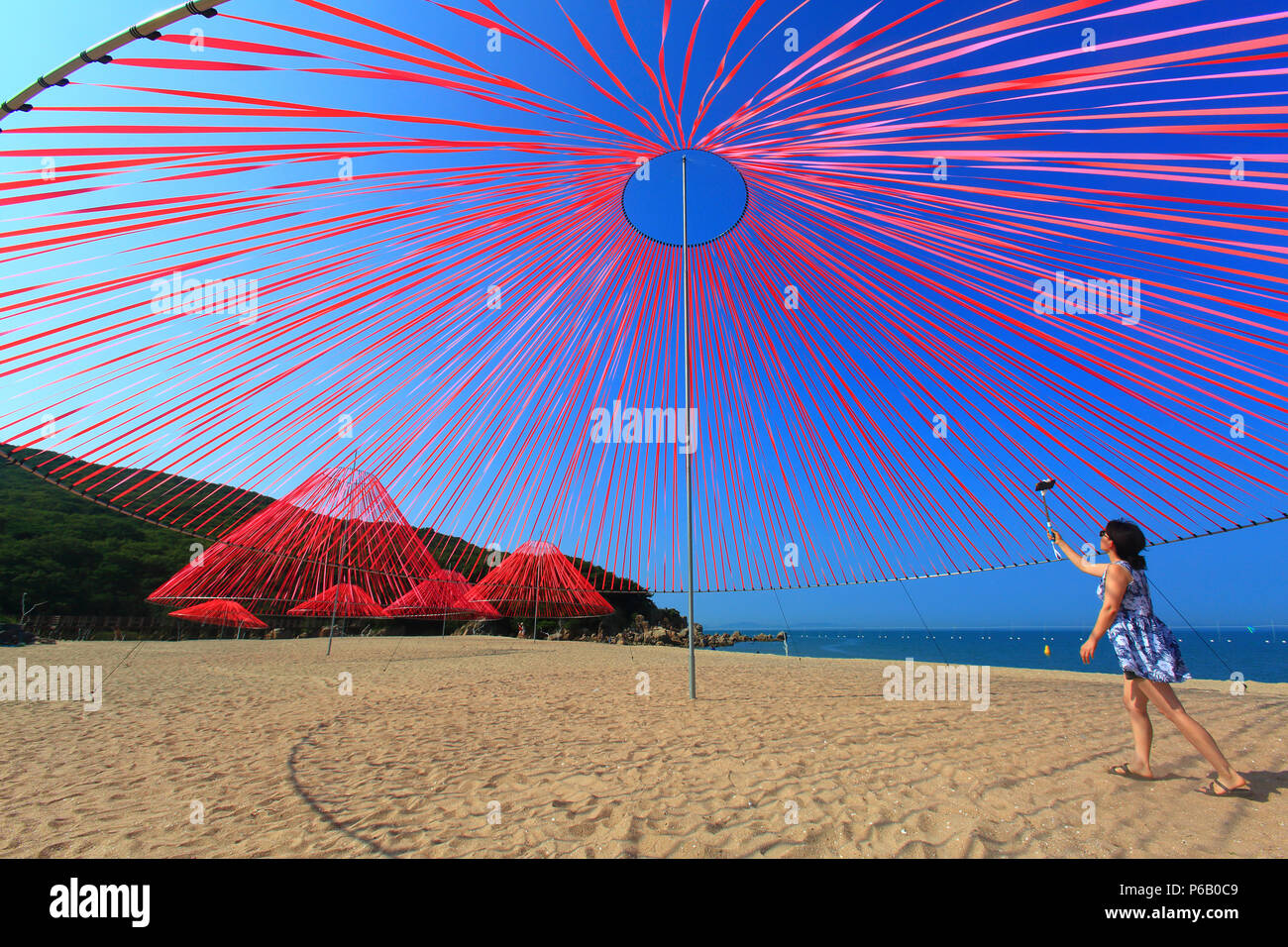 Corea del Sud, Muuido isola. Credito: Installazione di Pier Fabre Foto Stock