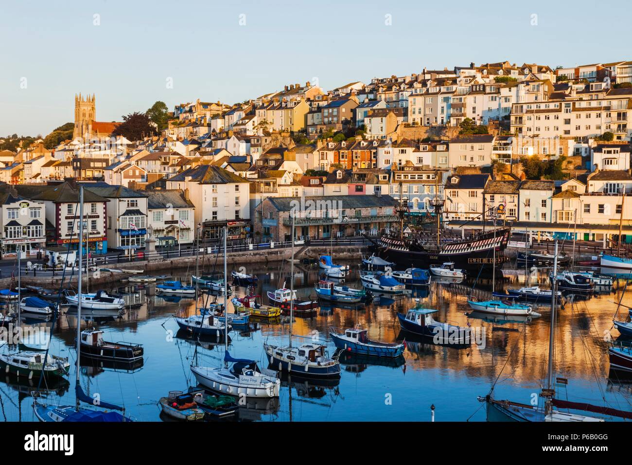 Inghilterra, Devon, Brixham, porto di Brixham Foto Stock
