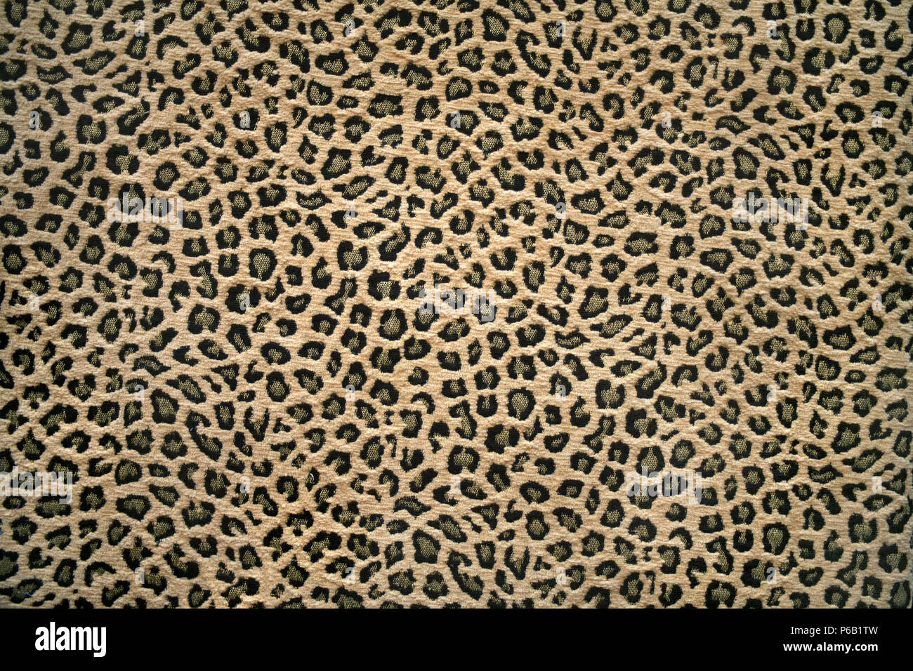 Immagine ravvicinata di un tessuto con pelle di leopardo pattern Foto Stock