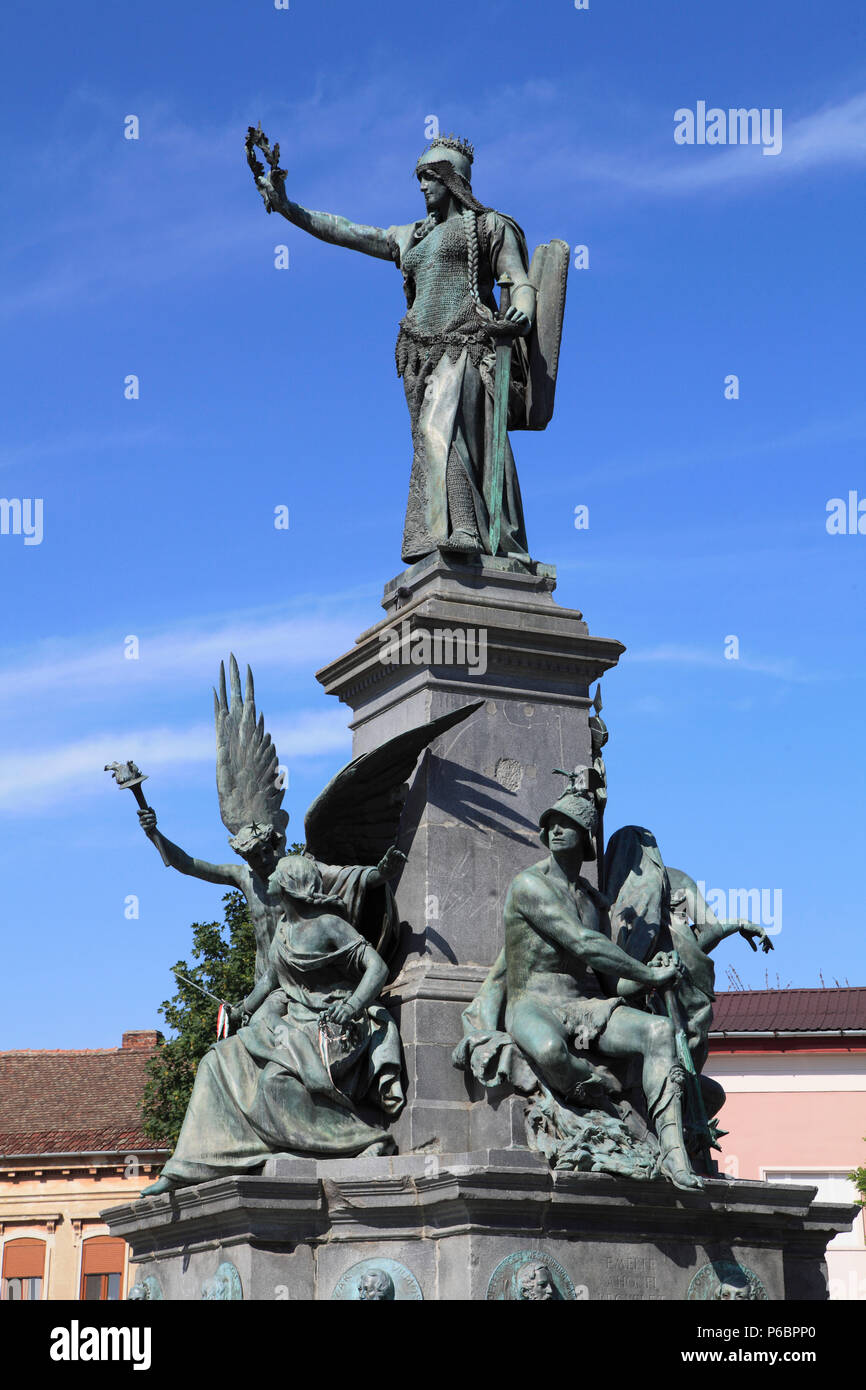 La Romania, Crisana, Arad, Martiri di Arad monumento, Statua della Libertà, la riconciliazione Park, Foto Stock