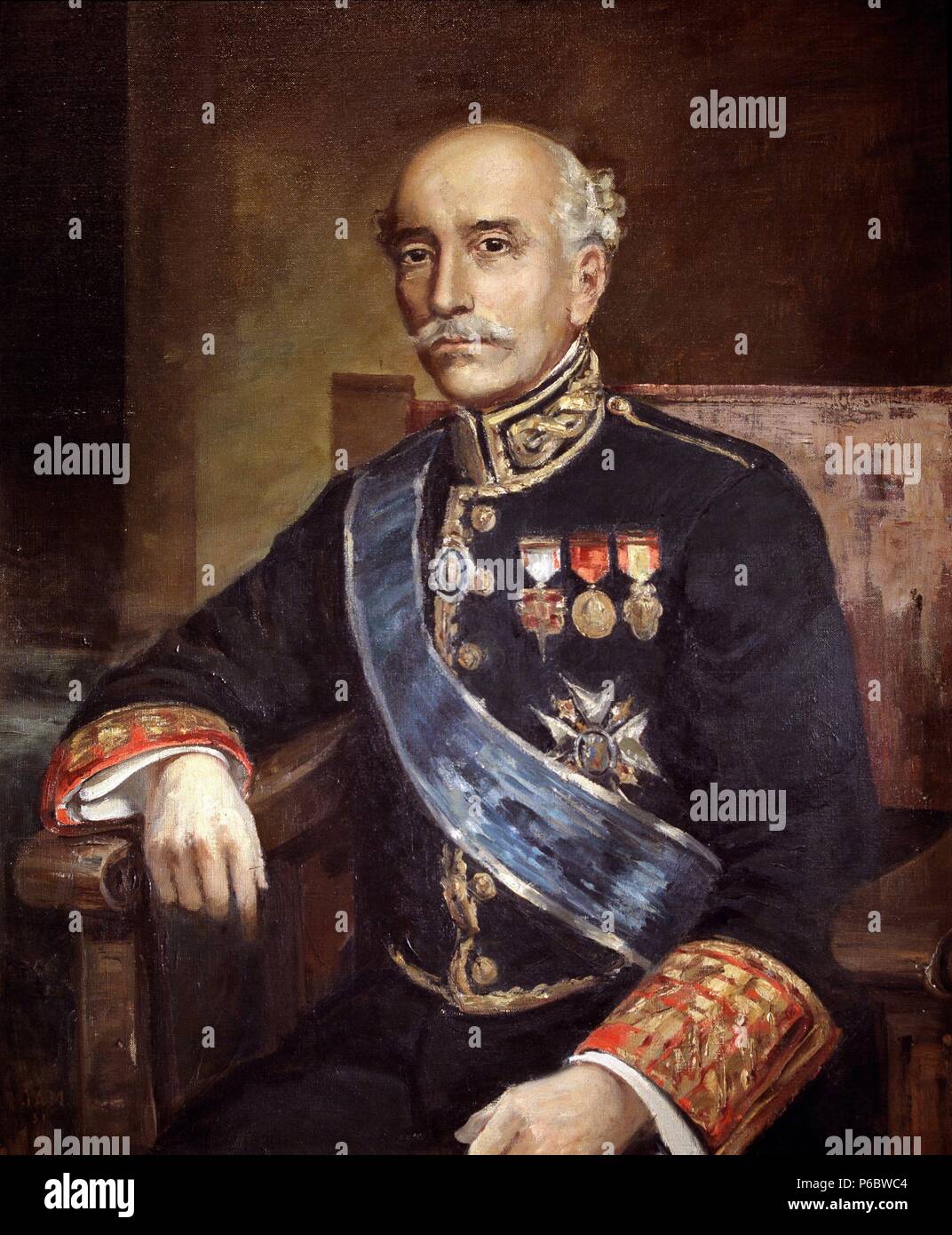 DATO IRADIER, EDUARDO. POLITICO ¿ ESPA OL. LACORU¿un 1856-1921. OLEO DE JUAN ANTONIO MORALES. MINISTERIO de Asuntos Exteriores. MADRID. Foto Stock