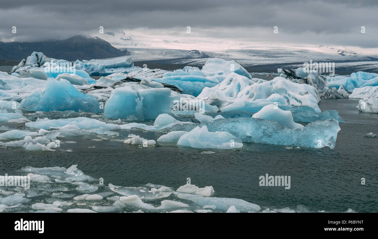 Jokulsarlon ghiacciaio laguna Iceberg guardare come il diamante Islanda Foto Stock