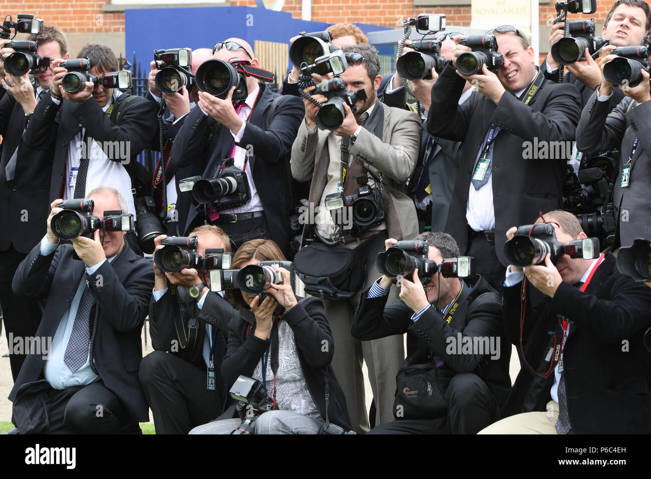 Ascot, Regno Unito, premere fotografo Foto Stock