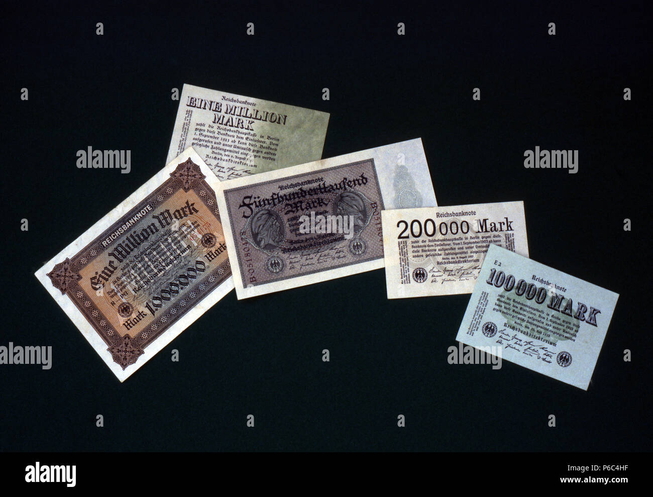 Berlino, Germania - reichsbank note Foto Stock