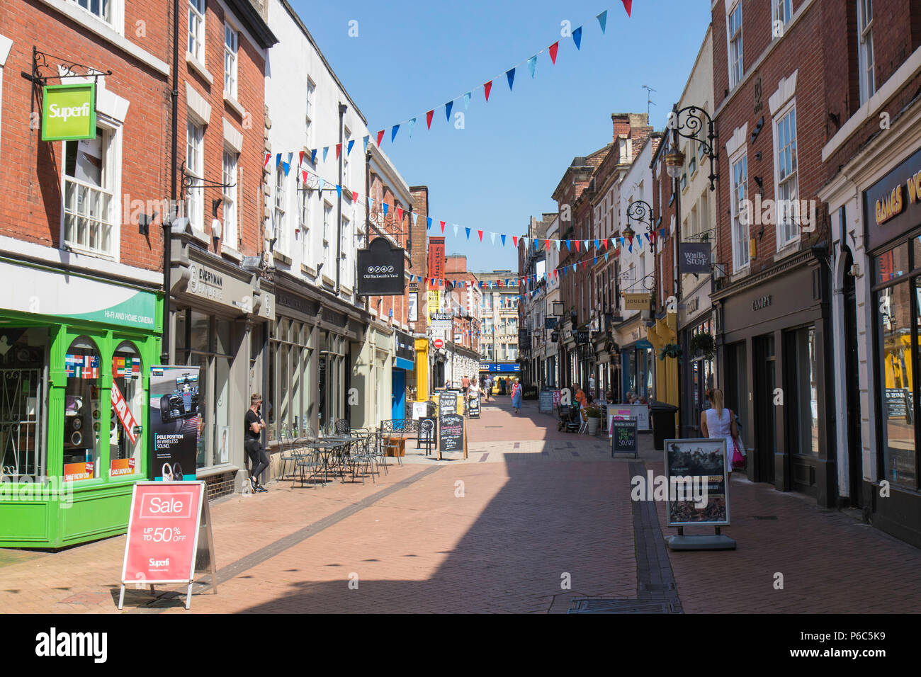 Derby pedonale zona shopping Foto Stock