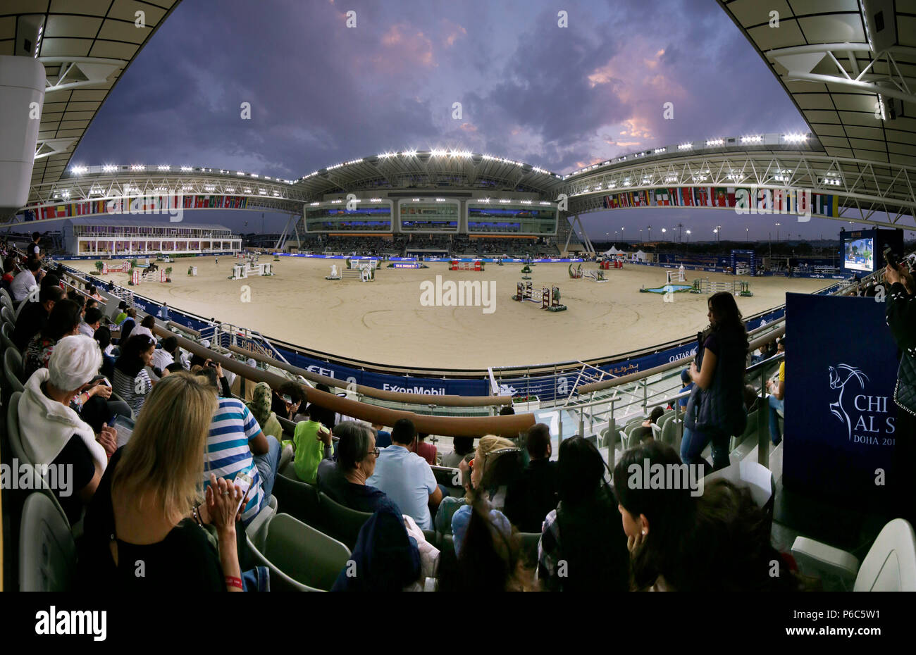 Doha, stadio equestre Al Shaqab Foto Stock