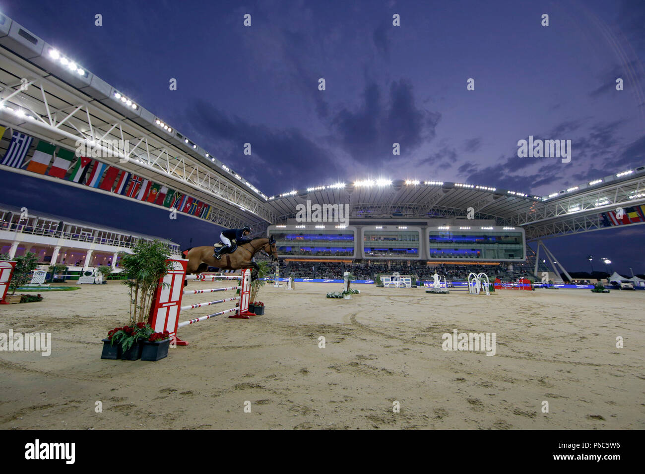 Doha, stadio equestre Al Shaqab Foto Stock