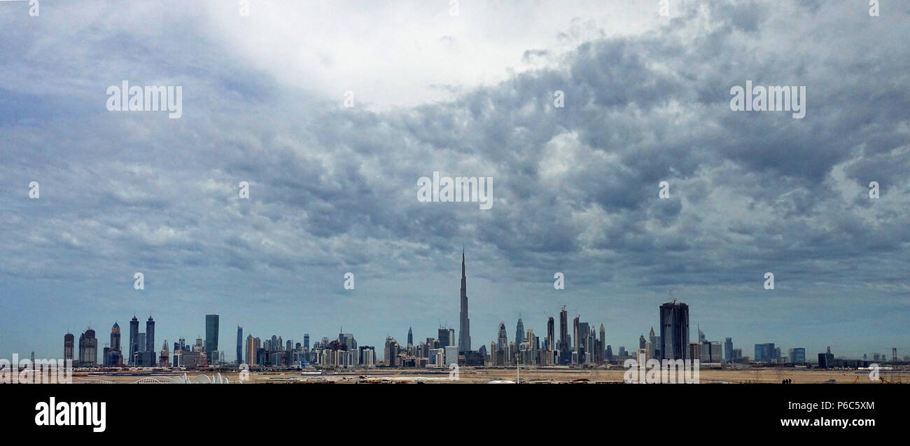 Dubai, Emirati arabi uniti, panorama dello skyline Foto Stock