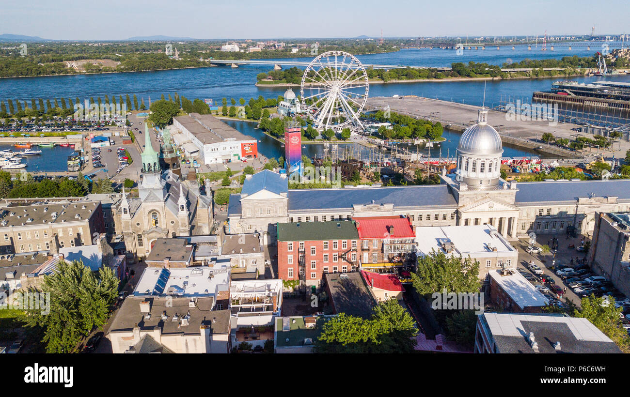 La Vecchia Montreal o Vieux-Montréal, Montreal, Canada Foto Stock