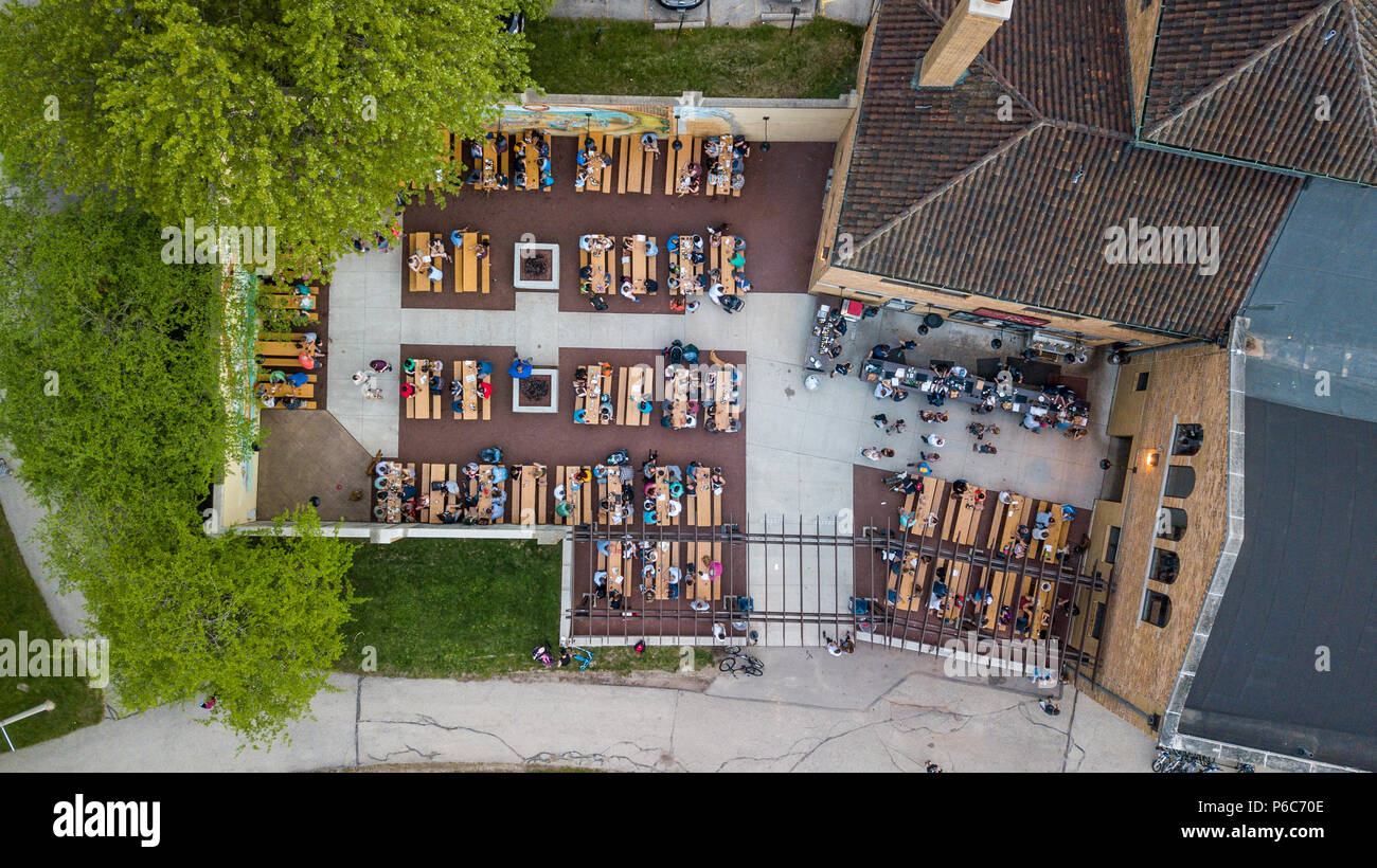South Shore Terrazza Cucina & Beer Garden, Milwuakke, Wisconsin, STATI UNITI D'AMERICA Foto Stock