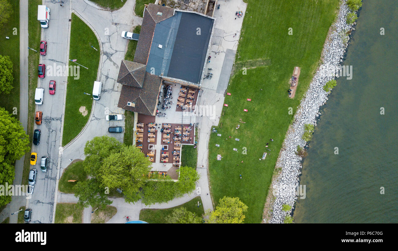 South Shore Terrazza Cucina & Beer Garden, Milwuakke, Wisconsin, STATI UNITI D'AMERICA Foto Stock