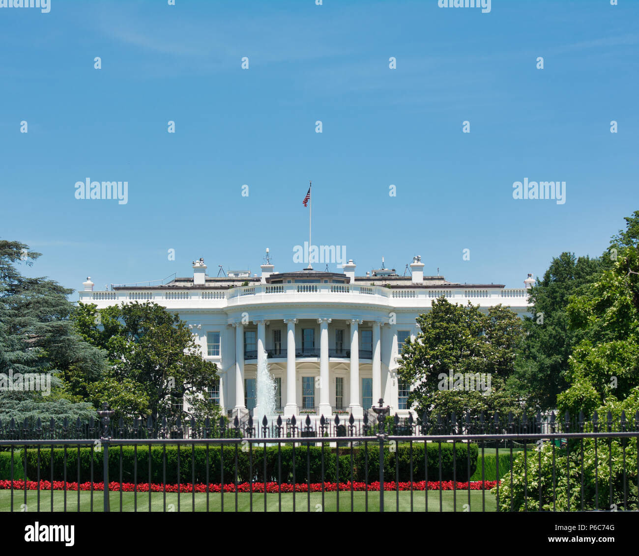 La Casa Bianca, situato vicino al National Mall di Washington, DC, il Distretto di Columbia, Stati Uniti d'America Foto Stock