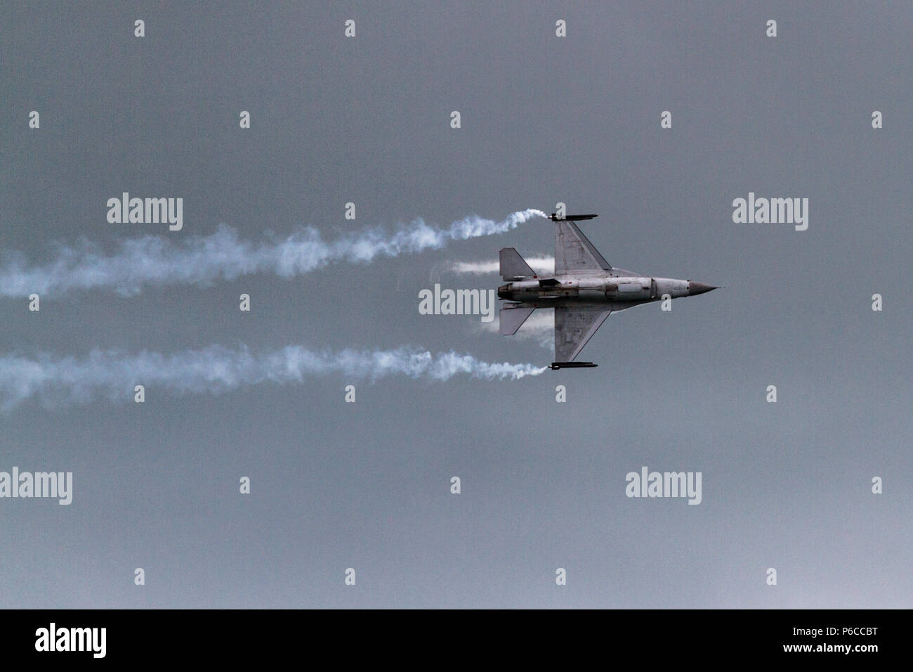 Belga di Air Force General Dynamics (SABCA) F-16AM Fighting Falcon (401) FA-124 a Airbourne 2017 Foto Stock