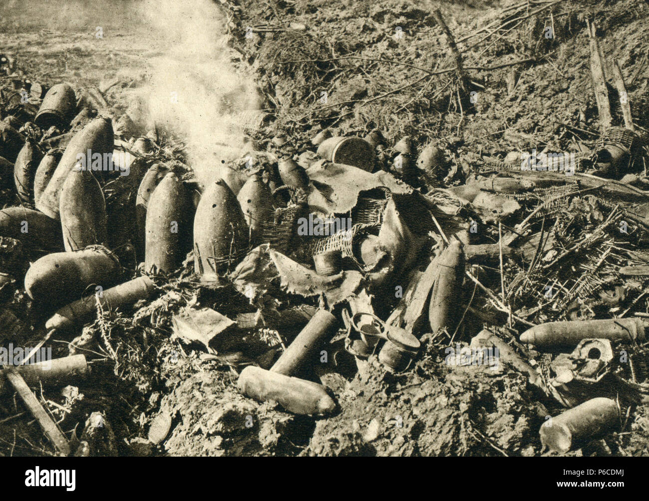 La prima guerra mondiale, tedesco deposito di munizioni, ww1, la prima guerra mondiale, la prima guerra mondiale Foto Stock