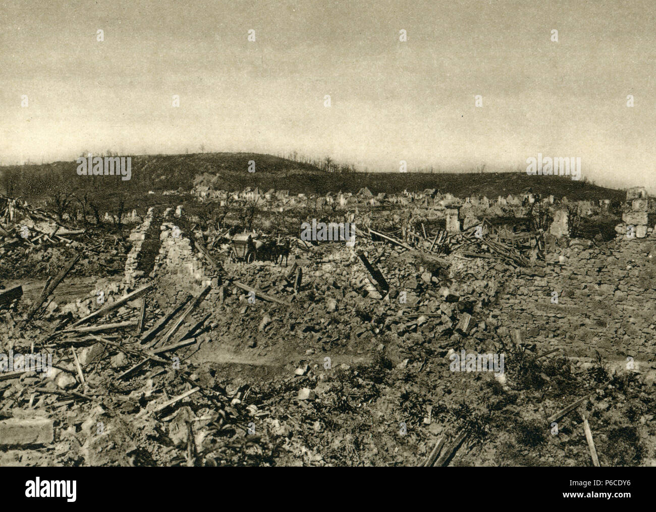 La prima guerra mondiale, chavignon, campo detriti, ww1, la prima guerra mondiale, la prima guerra mondiale Foto Stock