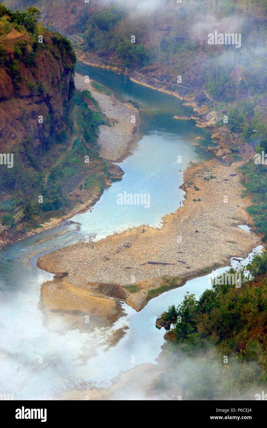 Oya River, Bantul regency, la regione speciale di Yogyakarta Foto Stock