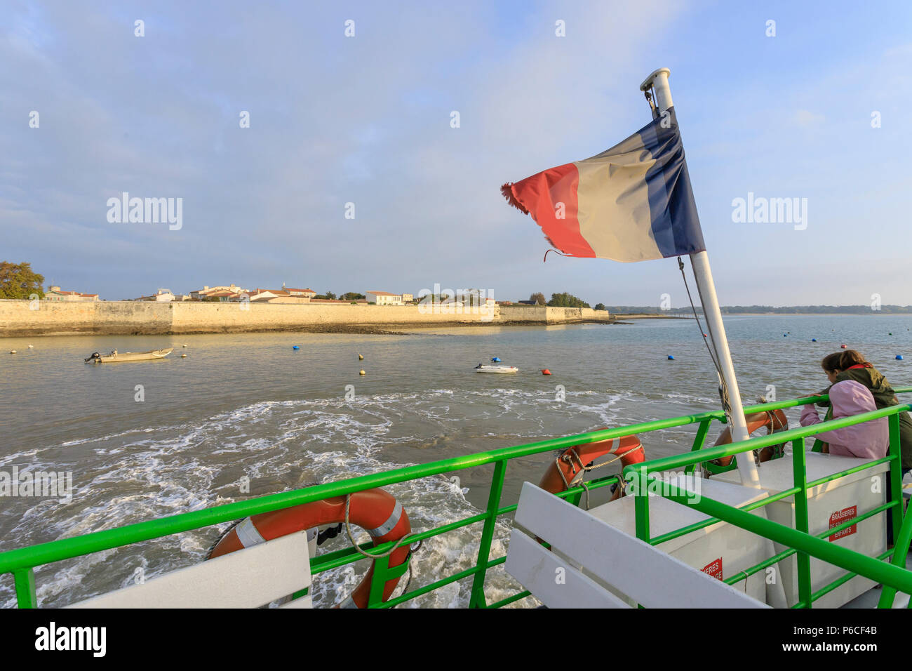 Francia, Charente Maritime, tra Ile d'Aix e Fouras, traversata in traghetto // Francia, Charente-Maritime (17), entre l'Île d'Aix et Fouras, travers Foto Stock