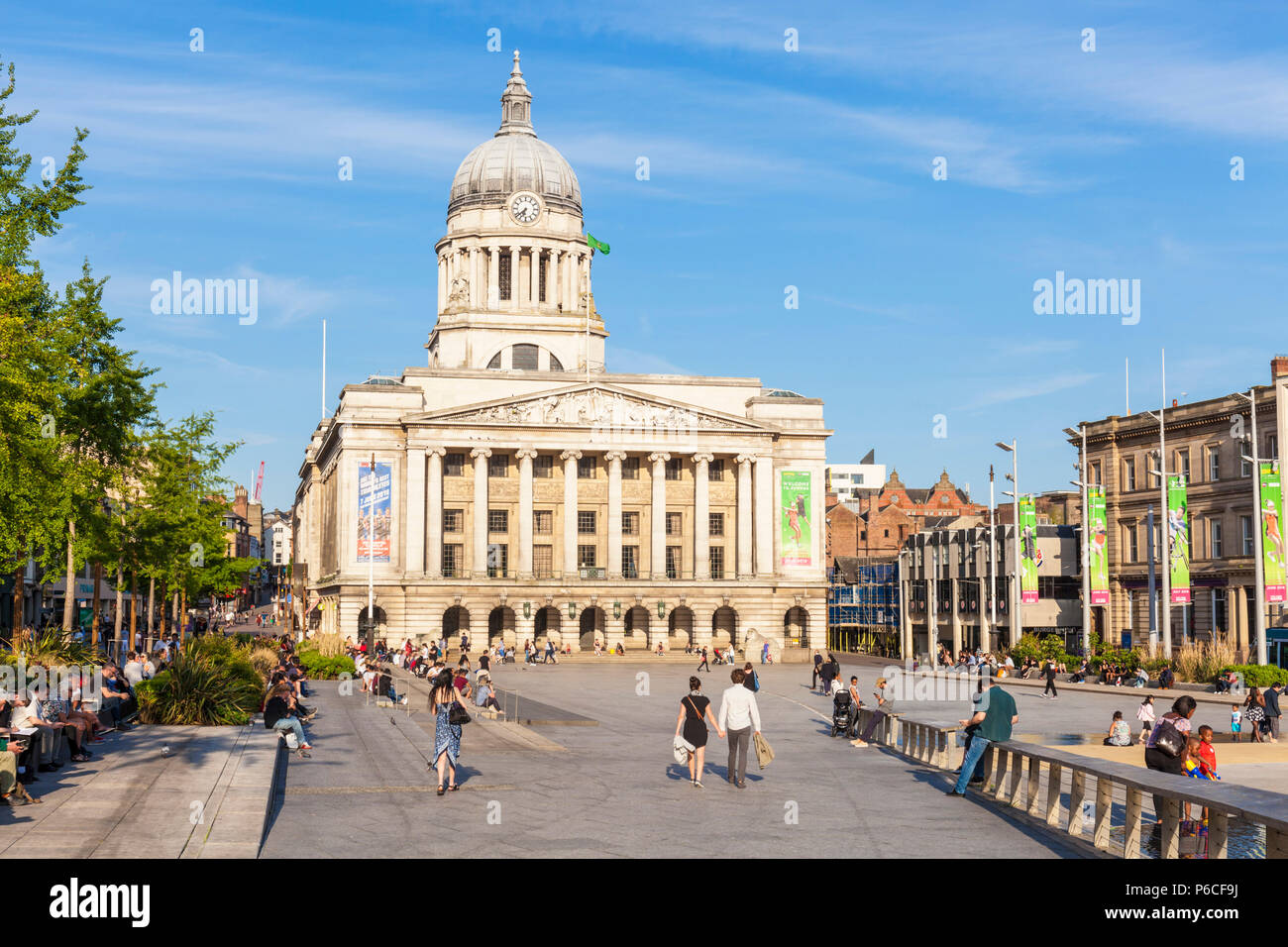 Nottingham City Centre nottingham Old Market Square nottingham casa consiglio di Nottingham East Midlands England Regno unito Gb europa Foto Stock