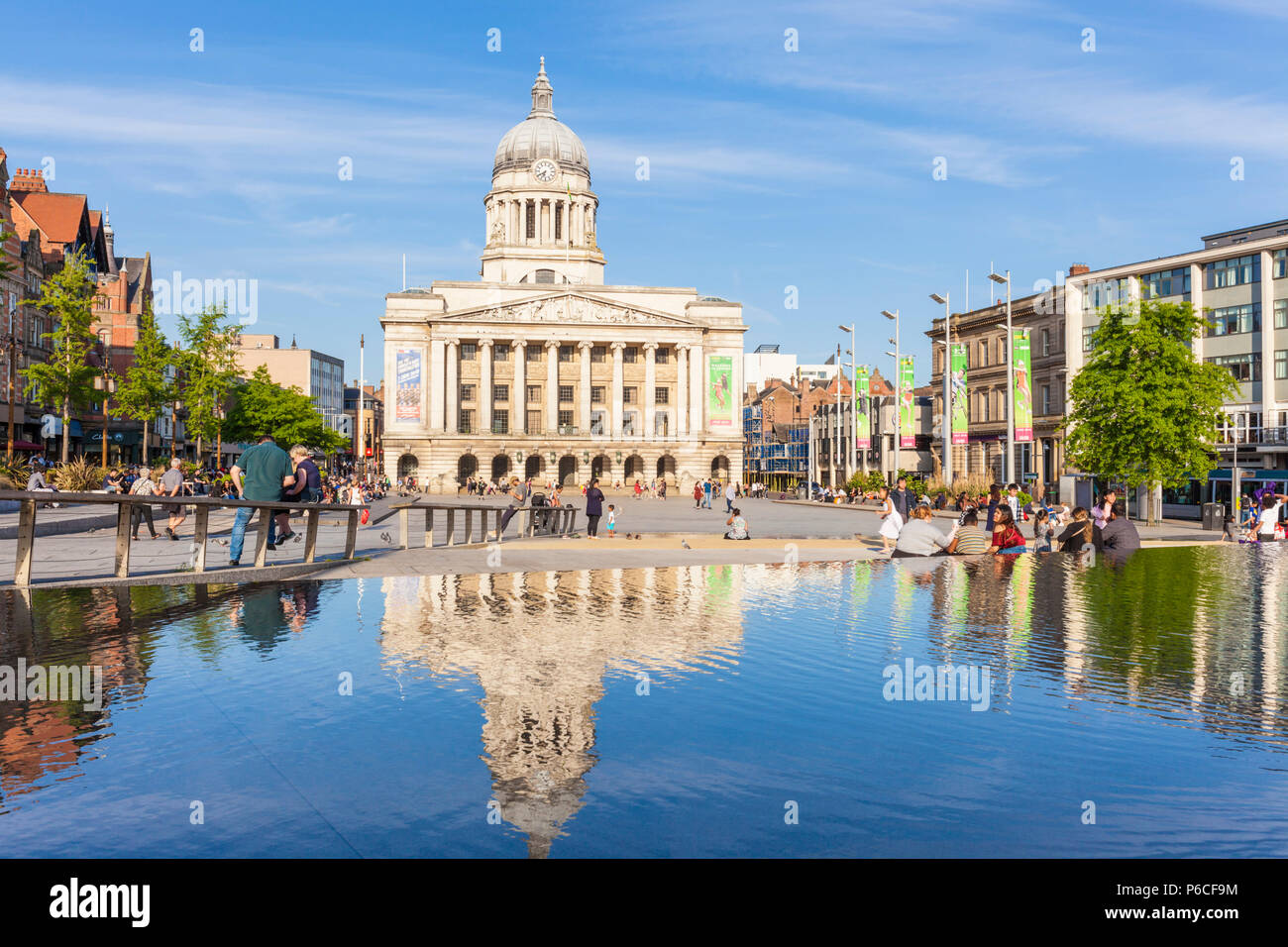 Nottingham City Centre nottingham Old Market Square nottingham casa consiglio di Nottingham East Midlands England Regno unito Gb europa Foto Stock