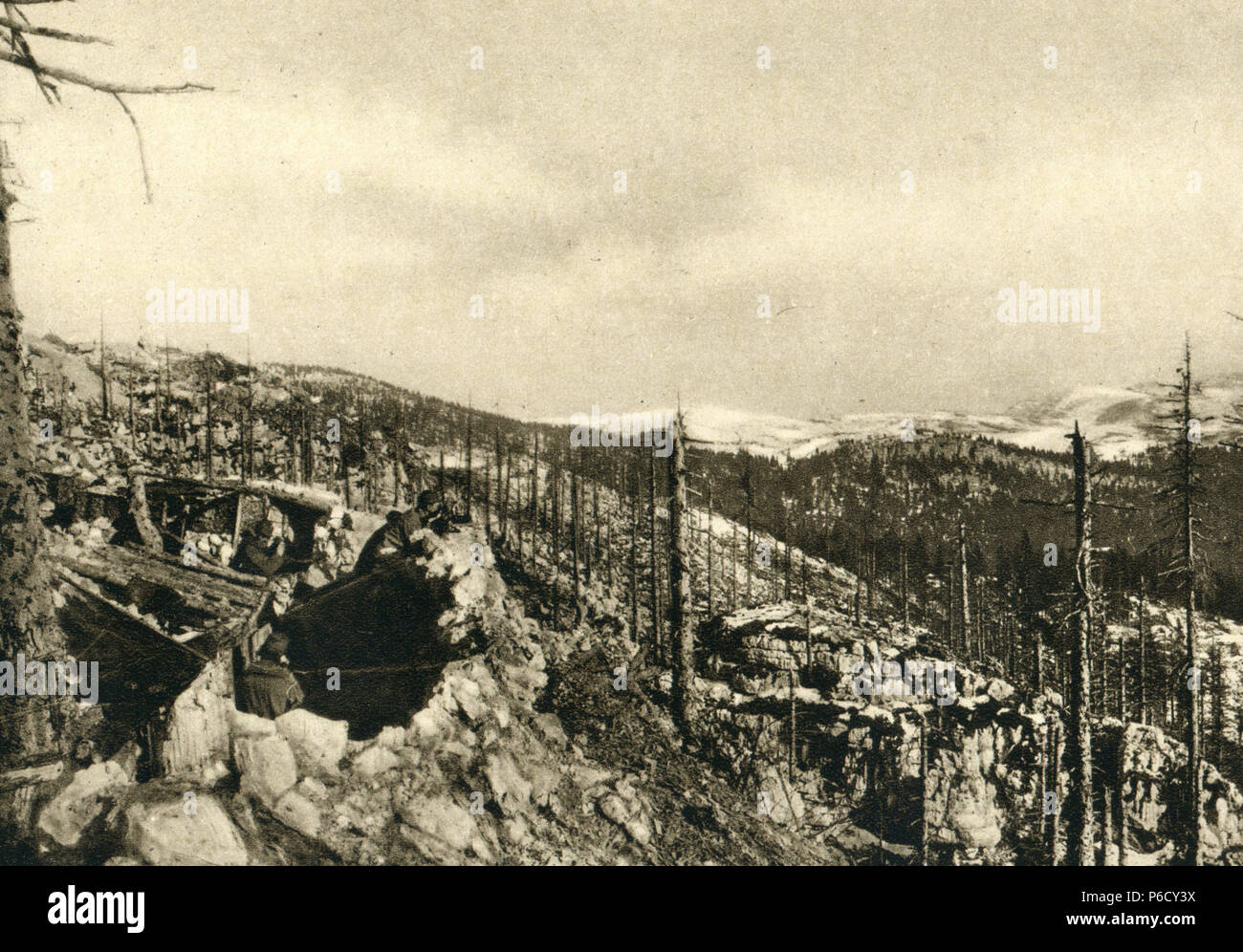 Dolomiti, guerra di attrito, soldati austriaci, ww1, la prima guerra mondiale, la prima guerra mondiale Foto Stock