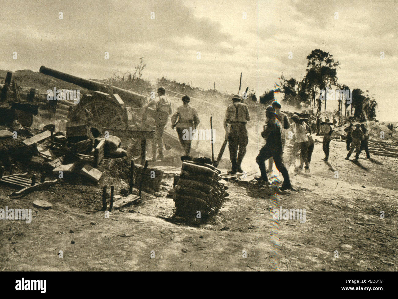 L'artiglieria, la guerra mondiale i soldati francesi, somme, lotta, ww1, la prima guerra mondiale, la prima guerra mondiale Foto Stock