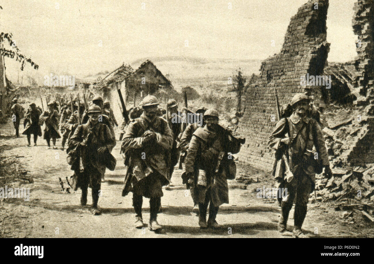 Soldati francesi, ww1, la prima guerra mondiale, la prima guerra mondiale Foto Stock
