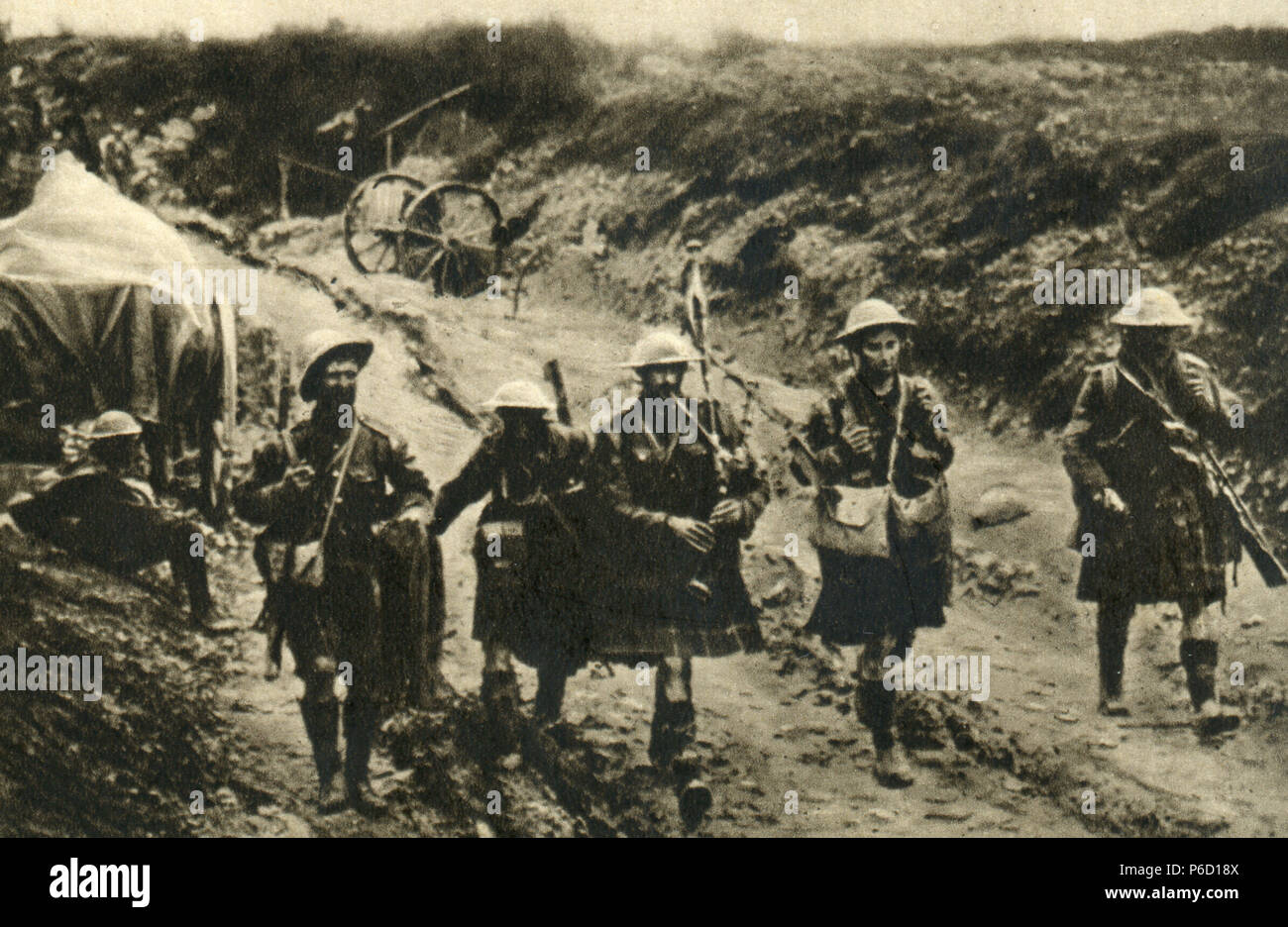 Cornamuse, guerra mondiale i, scozzese, ww1, la prima guerra mondiale, la prima guerra mondiale Foto Stock