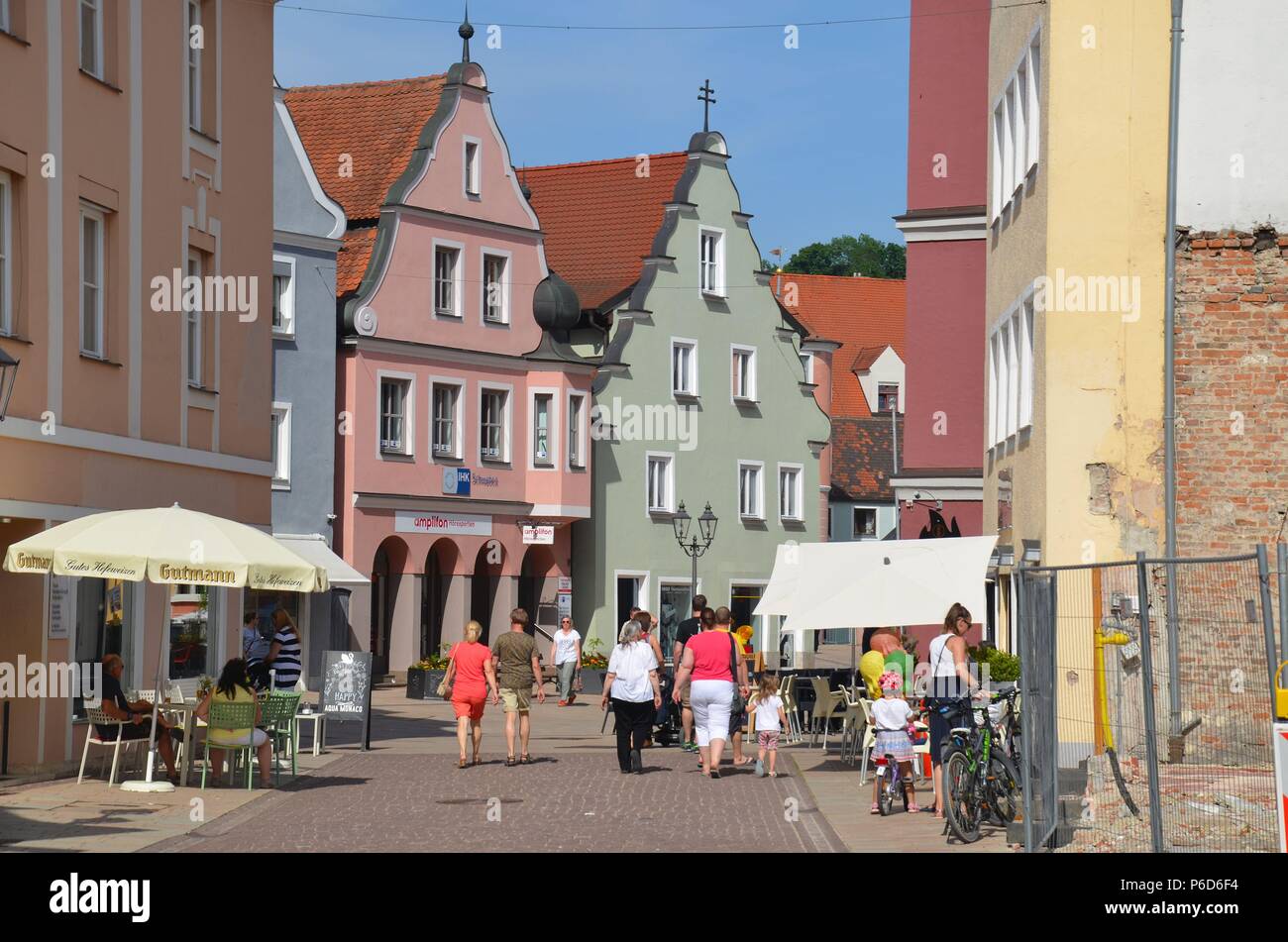 La città medievale di Donauwörth, Schwaben (Baviera, Germania) Foto Stock