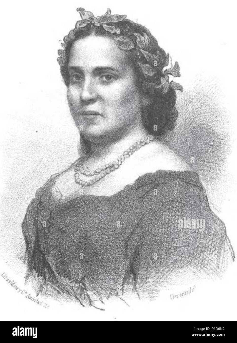 70 Poetisa Gertrudis Gómez (ritagliate) Foto Stock