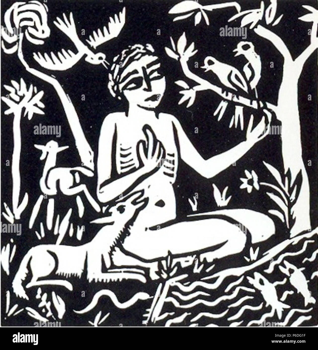 . Deutsch: Franz von Assisi 1918 49 Georg Schrimpf - Franz von Assisi (1918) Foto Stock