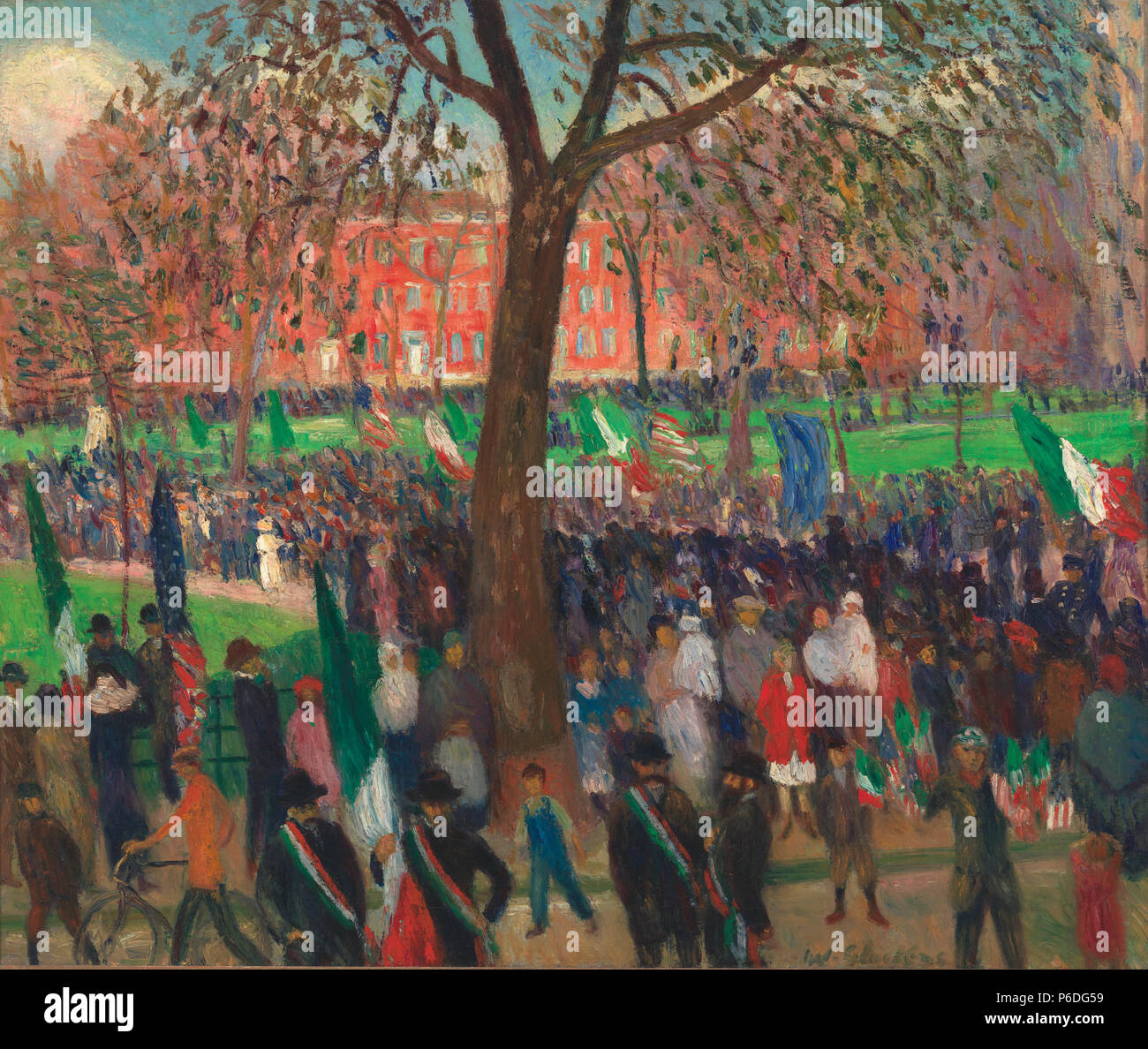 . Parade, Washington Square 1912 50 William J. Glackens - Parade, Washington Square (1912) Foto Stock