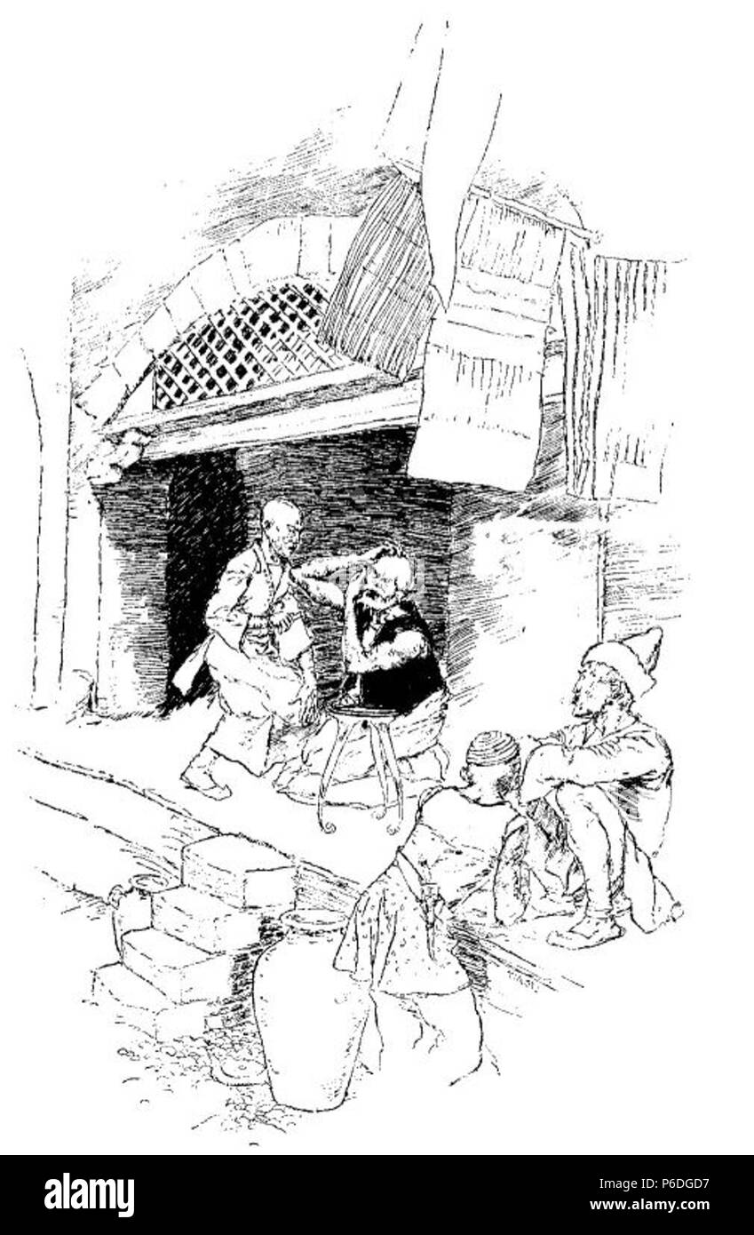 : . " ". Inglese: Hajji rade il cammello-driver. Illustrazione di Hajji Baba di Ispahan. : - . " - " . 1895 51 Hajji Baba Millar01 Foto Stock