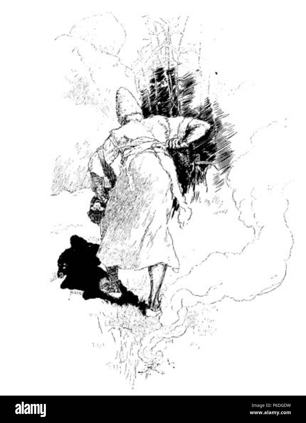 : . " ". Inglese: Il Derviscio uccide l'ape. : . " - ". 1895 51 Hajji Baba Millar08 Foto Stock