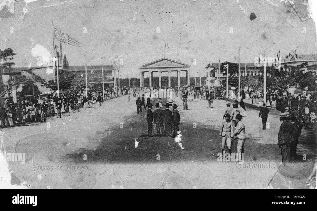 Español: Templo de Minerva en 1907 . 63 Minerva1907 Foto Stock