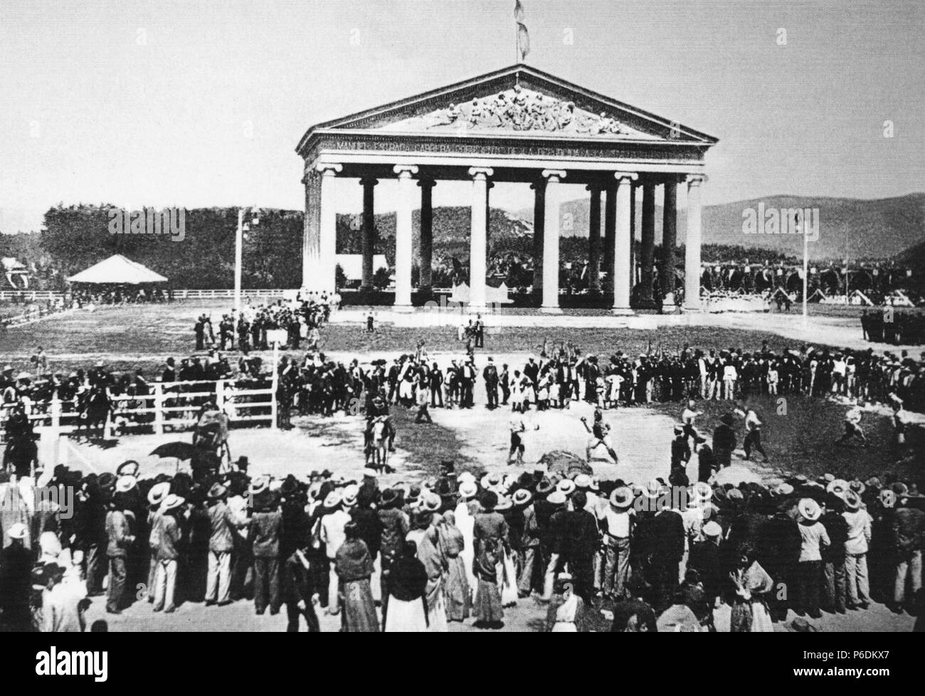 Español: Templo de Minerva. 1901 63 Minervabrini Foto Stock