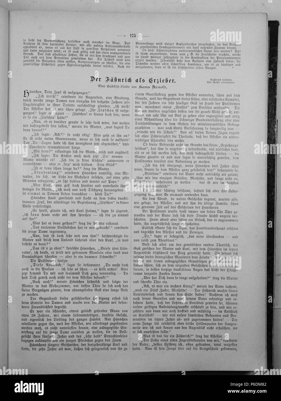 . Die Gartenlaube. Deutsch: Seite 175 aus 'Die Gartenlaube'. Inglese: pagina 175 da ufficiale Die Gartenlaube per 1895. Immagine estratta (eventuale): File:Die Gartenlaube (1895) b 175.jpg - hi res, 2,5 MB. Deutsch: keine Bildunterschrift inglese: nessuna didascalia . N/A 19 Die Gartenlaube (1895) 175 Foto Stock