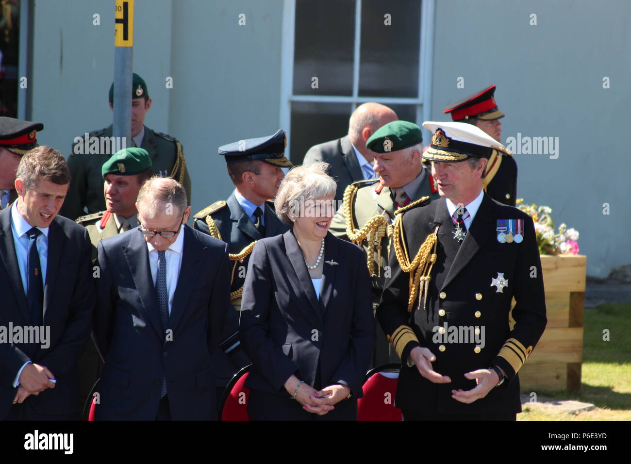 Vigore il giorno, Llandudno, Wales UK, Sabato 30 Giugno 2018. Princess Anne e Theresa Maggio, frequentando le forze armate giorno Llandudno. Carta di credito/Mike Clarke/ Alamy Live News Foto Stock