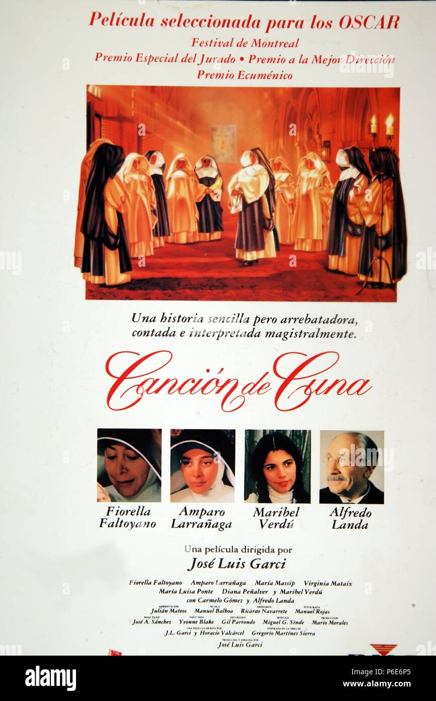 PELICULA : CANCION DE CUNA , 1994. BASADA EN LA COMEDIA TEATRAL DE GREGORIO MARTINEZ SIERRA. Direttore : JOSE LUIS GARCI. ACTORES : FIORELLA FALTOYANO , AMPARO LARRAÑAGA , MARIBEL VERDU , ALFREDO landa. Foto Stock
