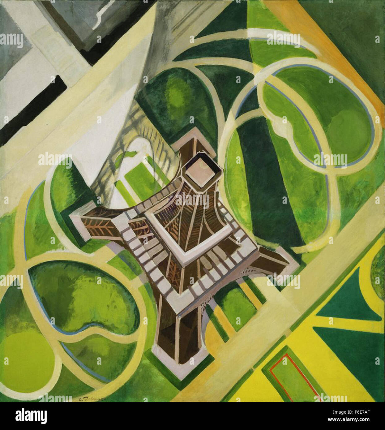 . Français : La Tour Eiffel et Jardin du Champ de Mars 1922 71 Robert Delaunay - Torre Eiffel Hirschhorn (II) Foto Stock